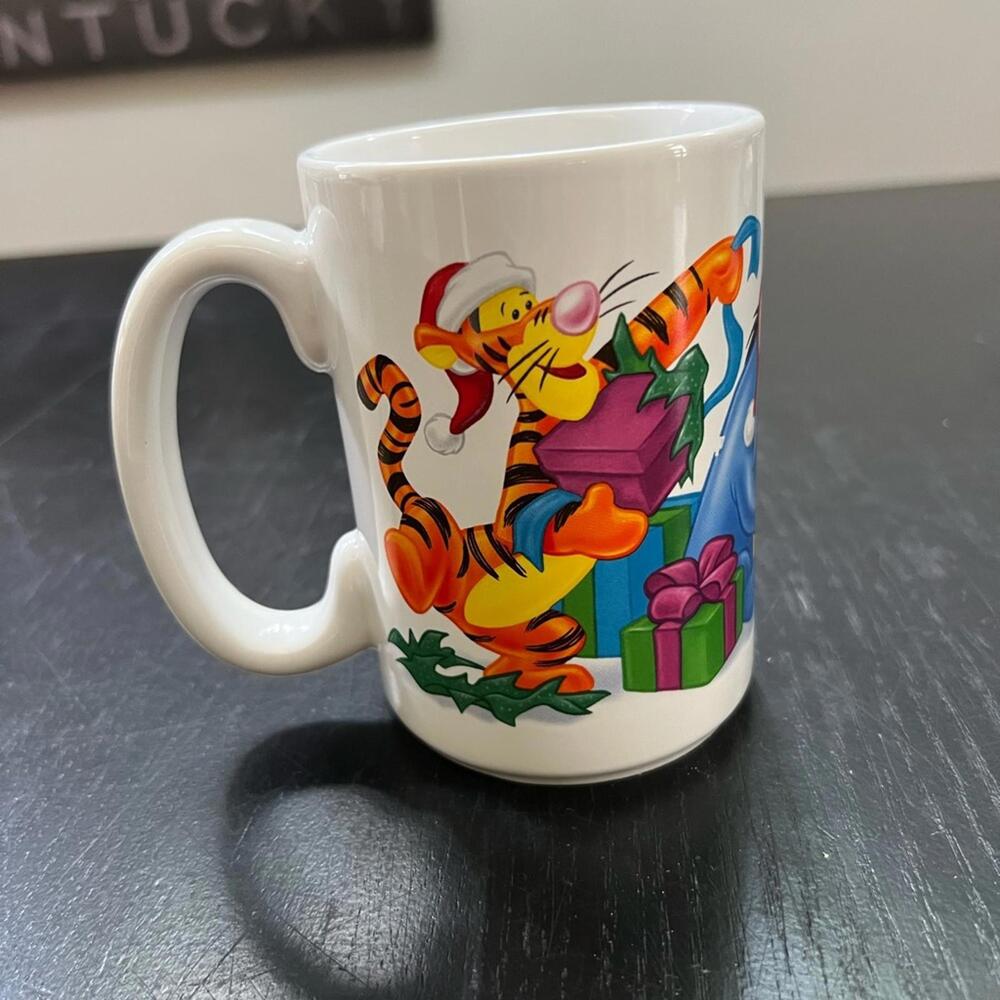 Disney Characters Christmas White Ceramic Mug 2002